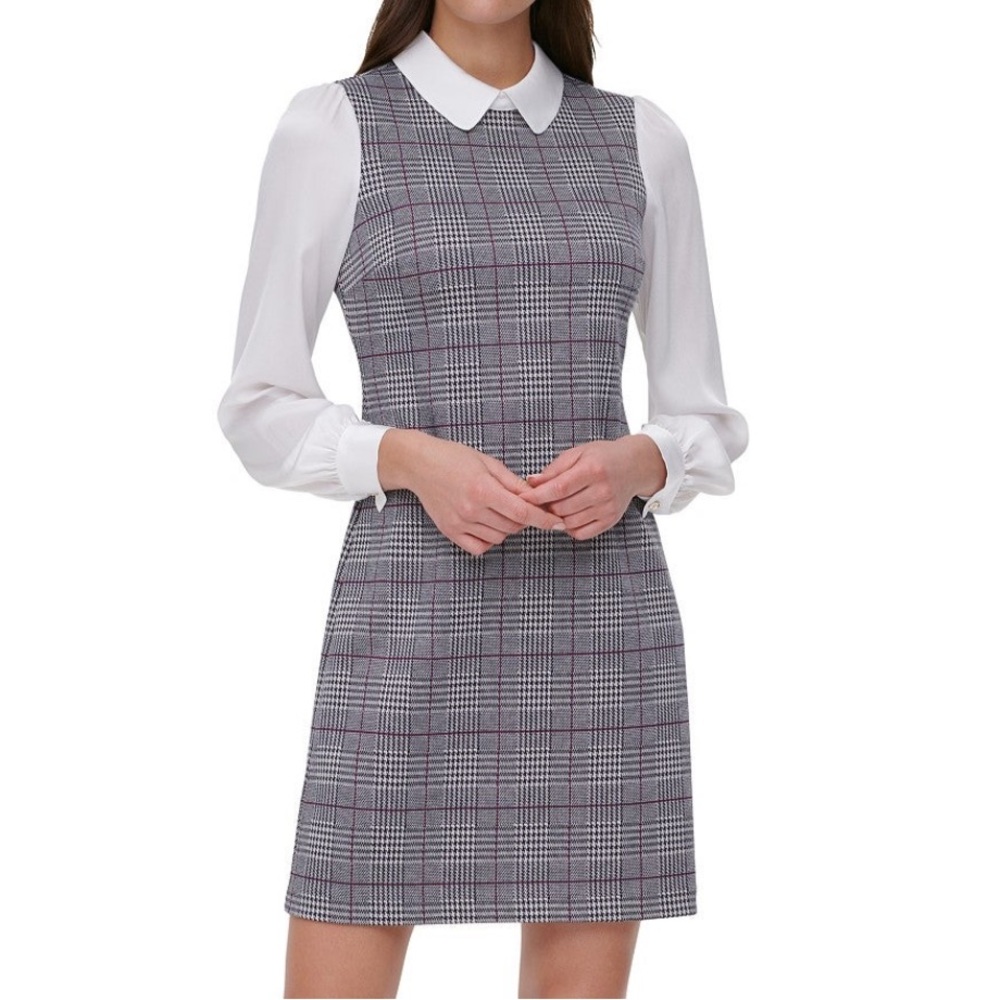Tommy Hilfiger Women's Plaid Skirt - Black and White